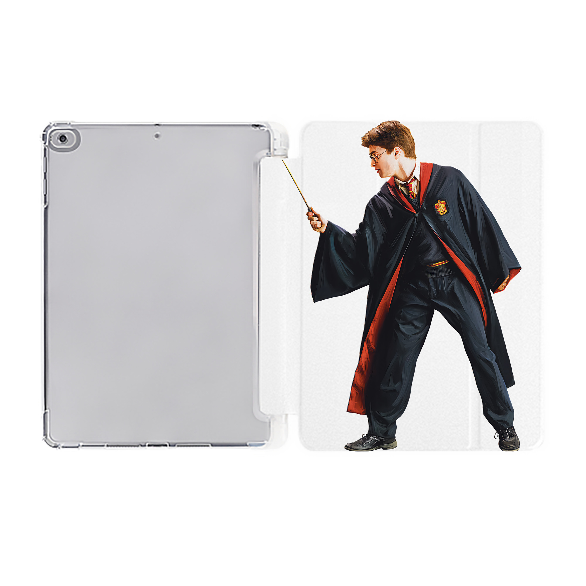（画像用） Harry Potter ハリー・ポッターシリーズ IPad ケース ペン収納付き 三つ折りスタンド PUレザー×シリコン 対応機種9.5/10.5/10.9インチ